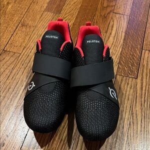 Peloton Black and Red Athletic Shoes